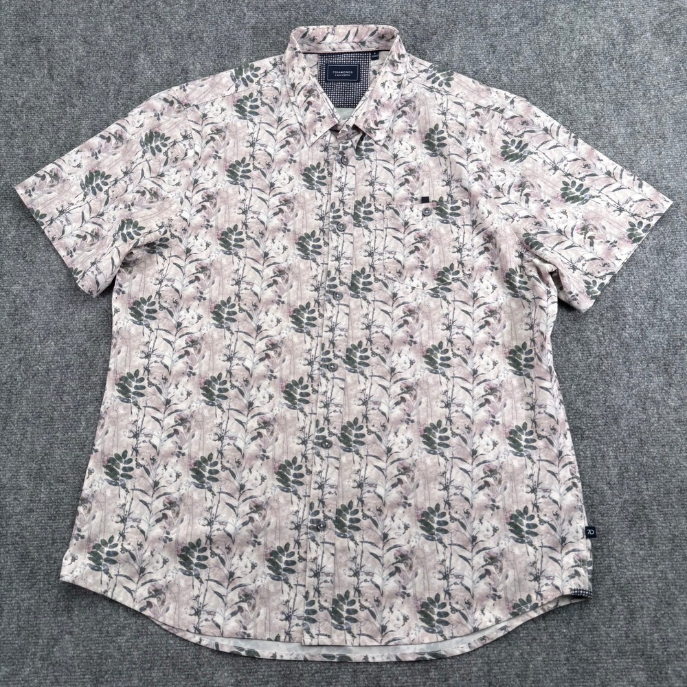 7 Diamonds Shirt Mens‎ Extra Large Morning Rise Floral 4-Way Stretch Performance